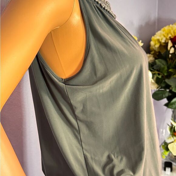 INC International Concepts Charcoal Blouse Pant Jumpsuit - Picture 9 of 16